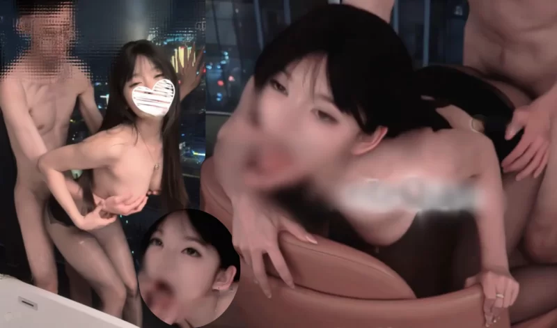 [1V/355MB]推特【ntrQian】黑丝淫妻御姐和细狗单男在夜晚落地窗前